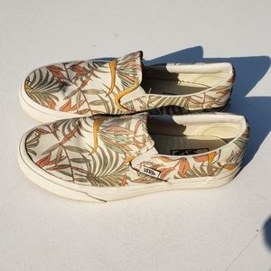 Vans Classic Slip-on "California Floral" in Marshmallow Cream Women's 8 Mens 6.5